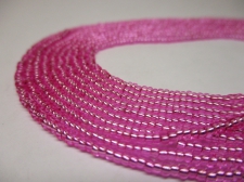 Czech Seed Beads 11/0 Foil Pink 5str x +/-50cm