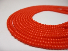 Czech Seed Beads 11/0 Opaque Lt Red 5str x +/-50cm