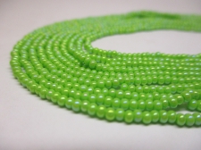 Czech Seed Beads 11/0 Pearl Lt Green 5str x +/-50cm
