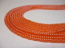 Czech Seed Beads 11/0 Luster Orange 5str x +/-50cm
