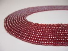 Czech Seed Beads 11/0 Luster Red 5str x +/-50cm