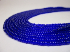 Czech Seed Beads 11/0 Crystal Dk Blue 5str x +/-50cm