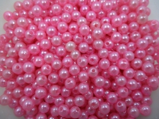 Plastic pearls 500g 6mm Pink