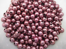 Plastic pearls 500g 12mm Metallic Lt Pink