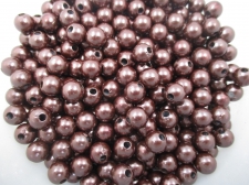 Plastic pearls 500g 8mm Brown