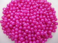 Plastic pearls 500g 6mm Dk Pink