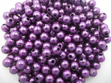 Plastic pearls 500g 8mm Purple