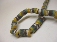 Ghana Trade African Beads +/-64cm 14x9mm