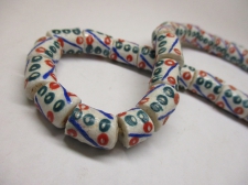 Ghana Trade African Beads +/-62cm 14x10mm