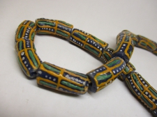 Ghana Trade African Beads +/-62cm 22x10mm