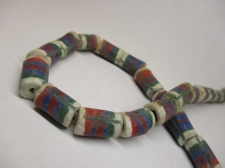 Ghana Trade African Beads +/-66cm 15x9mm