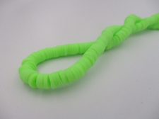 Rubber Disc Beads 6mm/ 40cm Lt Green