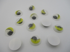 Googly Eyes 18mm +/-20pcs Yellow