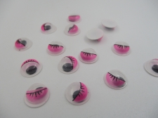 Googly Eyes 18mm +/-20pcs Pink