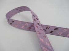 Petersham Ribbon 10mm Printed 1m