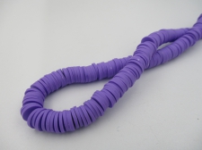 Rubber Disc Beads 8mm  40cm Dk Purple