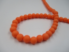 CERAMIC BEADS 6MM +/-75PCS ORANGE