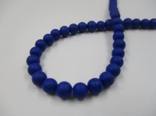 CERAMIC BEADS 6MM +/-75PCS DK BLUE