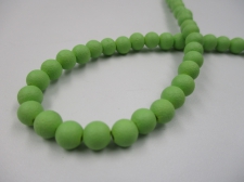 CERAMIC BEADS 6MM +/-75PCS GREEN