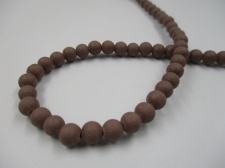 CERAMIC BEADS 6MM +/-75PCS BROWN