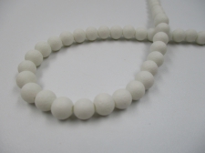 CERAMIC BEADS 6MM +/-75PCS WHITE