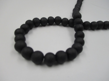 CERAMIC BEADS 8MM +/-52PCS BLACK