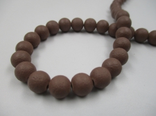 CERAMIC BEADS 8MM +/-52PCS BROWN