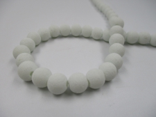 CERAMIC BEADS 8MM +/-52PCS WHITE