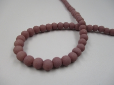 CERAMIC BEADS 6MM +/-75PCS LT PURPLE