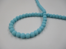 CERAMIC BEADS 6MM +/-75PCS TURQ