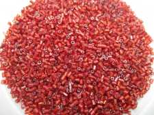 Bugle Beads Half Cut Foil Red 450g