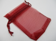 ORGANZA BAGS 10PCS 7X9CM MAROON