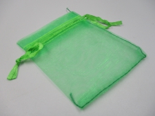 ORGANZA BAGS 10PCS 7X9CM GREEN