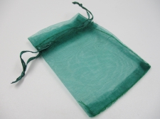 ORGANZA BAGS 10PCS 7X9CM DK GREEN