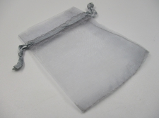 ORGANZA BAGS 10PCS 9X12CM LT GREY