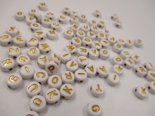 Disc 7x4mm Acrylic 250g WHITE GOLD