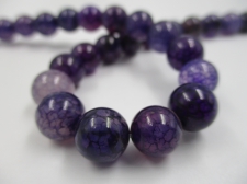 Purple Dragon Agate 10mm +/-38pcs