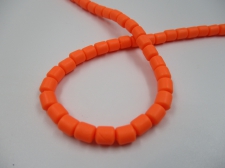 Polymer Clay Barrel 6x6mm 40cm Orange