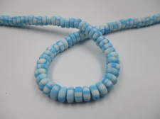 Polymer Clay Disc 3x7mm 40cm White/Blue