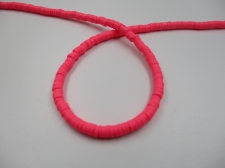 Polymer Clay Disc 4mm  40cm Neon Pink