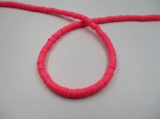 Polymer Clay Disc 4mm  40cm Neon Pink