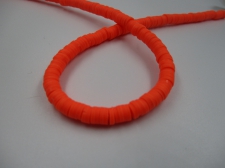 Polymer Clay Disc 6mm 40cm Neon Dk Orange