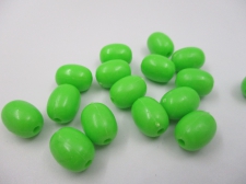 PONY BEADS 9X12MM OVAL LIME 250G