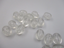 PONY BEADS 9X12MM OVAL CLEAR 250G