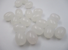 PONY BEADS 9X12MM OVAL MILKY 250G