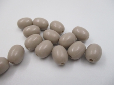 PONY BEADS 9X12MM OVAL GREY 250G