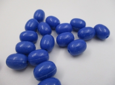 PONY BEADS 9X12MM OVAL BLUE 250G