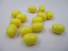 PONY BEADS 9X12MM OVAL YELLOW 250G