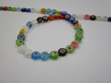 Flora Glass Beads Disc 6*2mm mix +/-64pcs