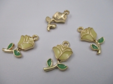 Charm Flower 4pcs Yellow